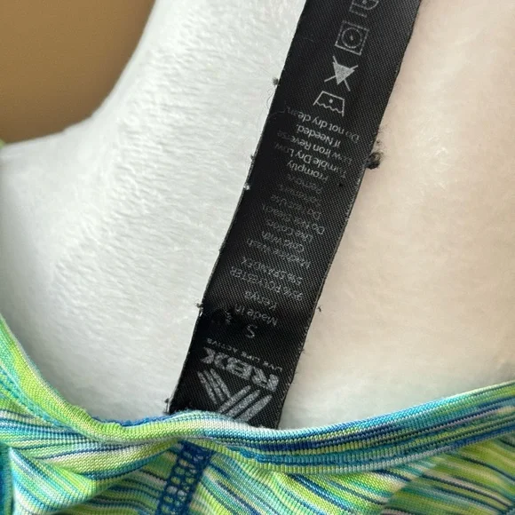 RBX Green Blue Multi-Striped Racerback Tank - Picture 3 of 3